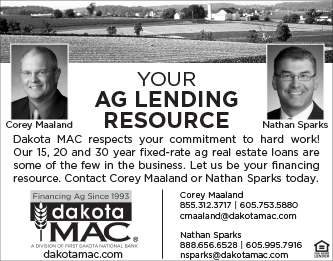 Your Ag Lending Resource, Dakota MAC respects your commitment to hard work! Our 15, 20 or 30 year fixed-rate ag real estate loans are some of the few in the business. Let us by your financing resource. Contact Corey Maaland or Nathan Sparks today.